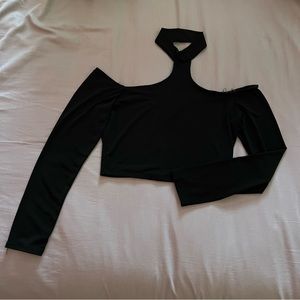 Black off the shoulder top